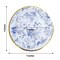 25 White 7 in Round Disposable Paper PLATES Blue Floral Design